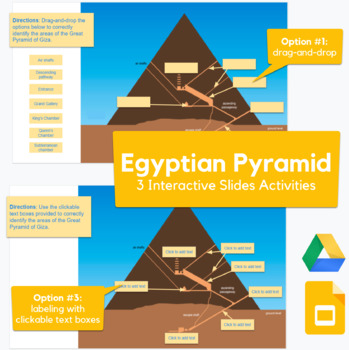 Preview of Egyptian Pyramid | Great Pyramid of Giza - drag-drop, labeling in Slides