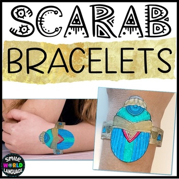 Preview of Egyptian Scarab Bracelets Egypt paper craft Brazaletes Escarabajo Egipto