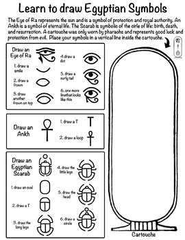 Preview of Egyptian Symbols Cartouche Printable