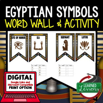 Preview of Egypt Word Wall Egypt Posters Egypt Activities World History Word Wall
