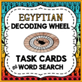 Egyptian Unit Activity: Hieroglyphic Decoding Wheel, Word Search