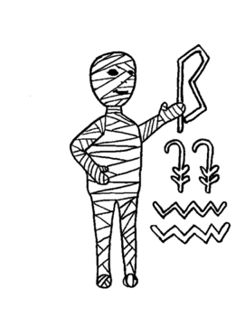 egyptian mummy coloring pages