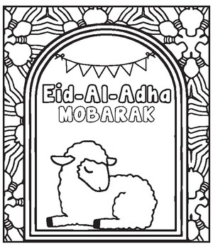 Preview of Eid Al-Adha Coloring Page - Free Printable PDF