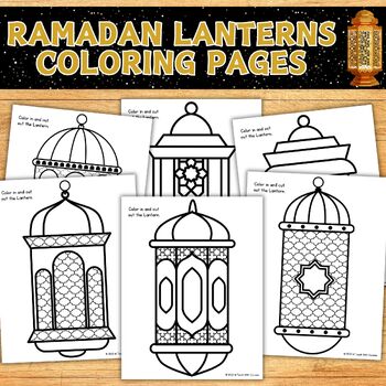 Preview of Eid al-Fitr & Ramadan Lanterns Coloring Pages | Eid al-Fitr & Ramadan Decoration