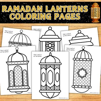 Preview of Eid al-Adha & Ramadan Lanterns Coloring Pages | Eid al-Fitr & Ramadan Decoration