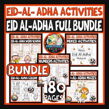 Preview of Eid Al-Adha activities -Eid Al-Adha full activities bundle for kids- happy Eid