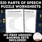Eid al-Fitr Parts of Speech Practice | Grammar Worksheet a