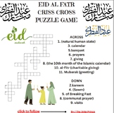 Eid al fitr activities Criss Cross Puzzle Game with answer