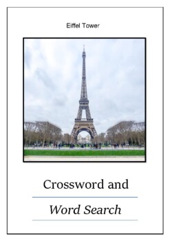 Eiffel Tower Crossword Word Search Bell Ringer TPT