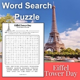 Eiffel Tower Day Word Search Puzzle - Eiffel Tower Day Act