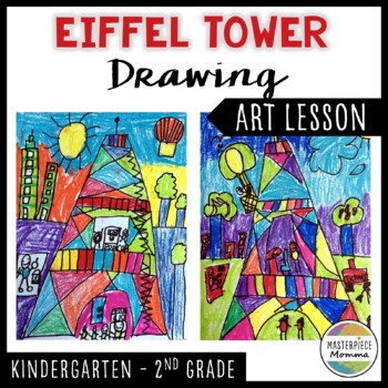 Preview of Eiffel Tower Drawing Art Lesson