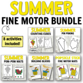 Eight (8) Summer Fine Motor Centers for Preschool or Kinde