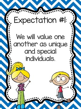 Preview of Eight Classroom Expectations {Stick Kids}