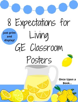 Preview of Eight Expectations for Living - Light Blue and Lemons