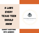 Eight Laws Every Texas Teen Should Know (Kahoot Questions)