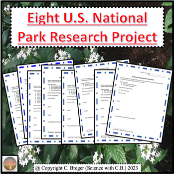 Preview of Eight U.S. States National Parks Project Bundle!