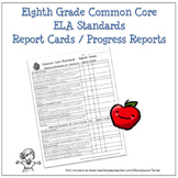 Eighth Grade ELA Common Core Progress Report / Chart