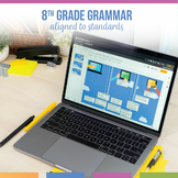Eighth Grade Digital Grammar Bundle: Verbals, Active & Passive Voice, Mood