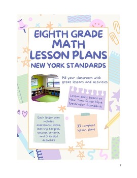 Preview of Eighth Grade Math Lesson Plans - New York Standards