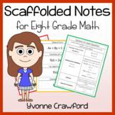 Eighth Grade Math Scaffolded Notes | Guided Notes | Math F