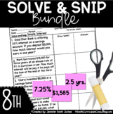 8th Grade Solve and Snip® Bundle - Interactive Math Word Problems