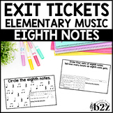 Eighth Notes Exit Tickets & Rubrics Editable Elementary Mu