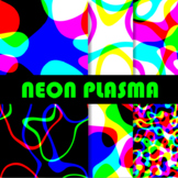 Eighties Retro Seamless Neon Plasma Vector Pattern Papers