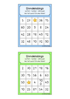 Einmaleins-Bingo (bis Reihe 10) by Endlich Pause | TpT