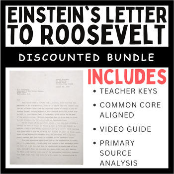 Preview of Einstein's Letter to FDR (1939): Primary Source Analysis & Video Guide