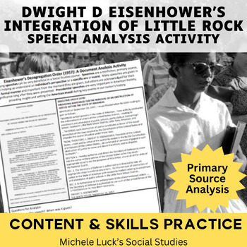 Preview of Eisenhower Integration of Little Rock High School Speech Document Analysis
