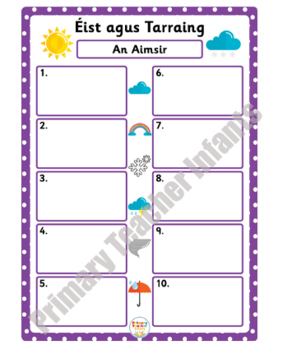 Preview of Éist agus Tarraing - Irish Worksheets