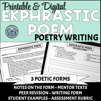 Preview of Ekphrastic Poem - Ekphrasis - Poetry Writing to Integrate Visual Art in ELA