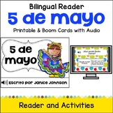 Preview of Bilingual Cinco de mayo Reader & Activities Print & Boom Cards with Audio Mexico