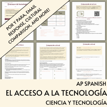 Preview of El Acceso a la Tecnología - Ciencia y Tecnología - AP Spanish Unit 4
