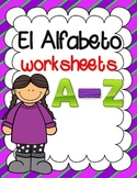 El Alfabeto | Spanish Letter Recognition Worksheets