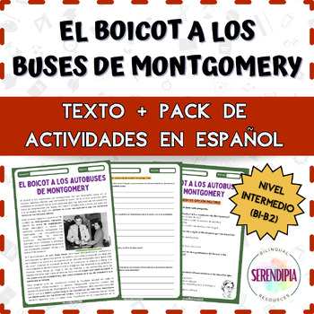 Preview of Boicot a los Autobuses de Montgomery | TEXTO+ACTIVIDADES | Civil Rights Spanish