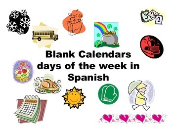 Preview of El Calendario - A Blank Spanish Calendar