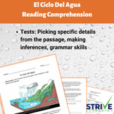 El Ciclo Del Agua/The Water Cycle Reading Comprehension Wo
