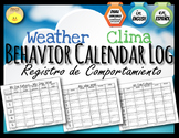 English + Spanish  + Dual Language Behavior Calendar log -