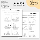 El Clima / The Weather Drawing Activity | Simple Bilingual