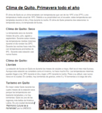 El Clima de Quito (Weather Reading Activity with Authentic Text)