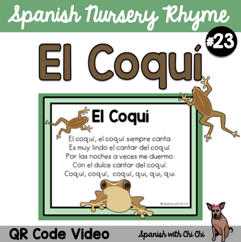 Preview of El Coquí Cancion Infantil Spanish Nursery Rhyme Song