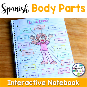 Preview of El Cuerpo (Body Parts) Spanish Interactive Notebook Activity