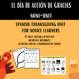 El Día de Acción de Gracias | Spanish Thanksgiving Mini-Un