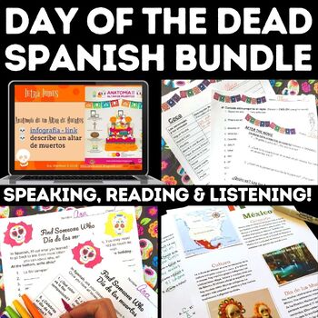 Preview of El Día de Muertos Day of the Dead BUNDLE for Spanish class El Día de los Muertos