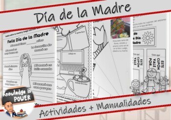 Preview of El Día de la Madre | Spanish Mothers Day | Activities + Crafts