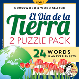 El Día de la Tierra: Spanish Earth Day Crossword Word Sear