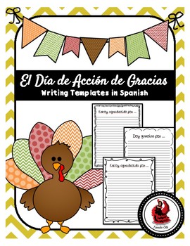 Preview of El Día de Acción de Gracias Writing Templates