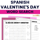 Spanish Valentine's Day Feliz Día de Amor y Amistad Word Search