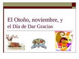 El Dia de Dar Gracias Spanish Thanksgiving Verb Game